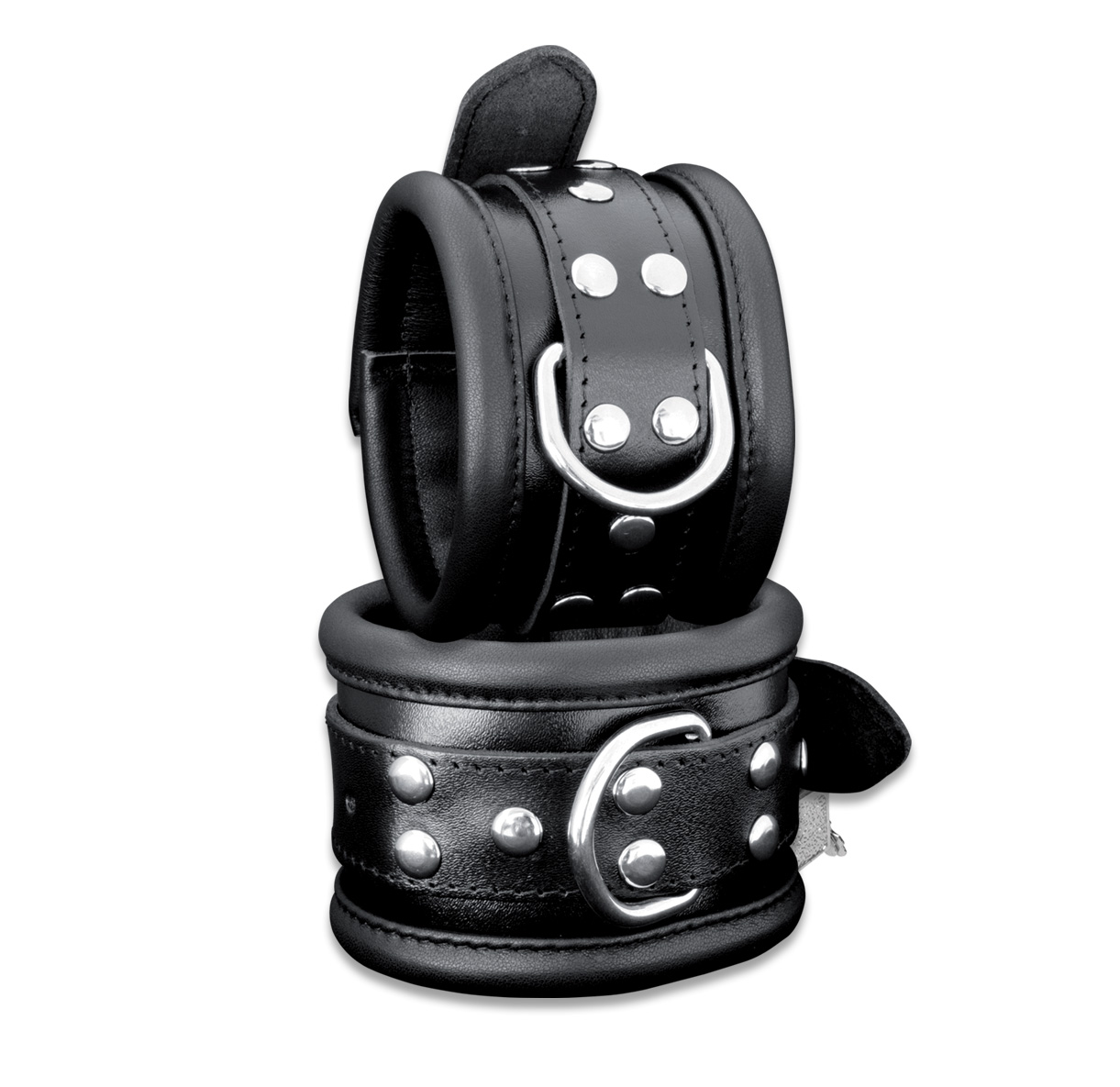 High Quality Leder Fussfessel Schwarz abschliessbar